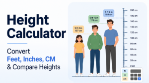 Height Calculator – Convert Feet, Inches, CM &amp; Compare Heights