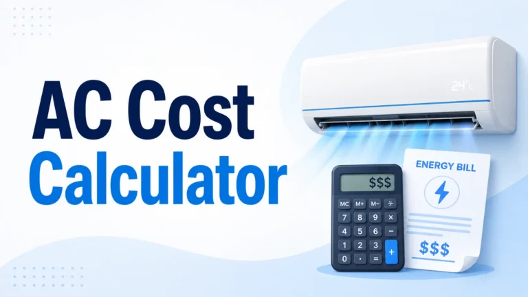 AC Cost Calculator – Air Conditioner Running Cost Per Hour & Month