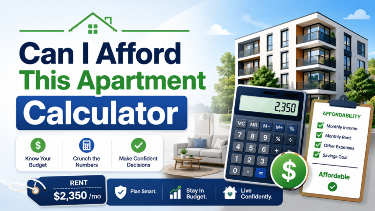 Can I Afford This Apartment Calculator USA | Rent Affordability Tool