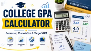 College GPA Calculator – Semester, Cumulative &amp; Target GPA