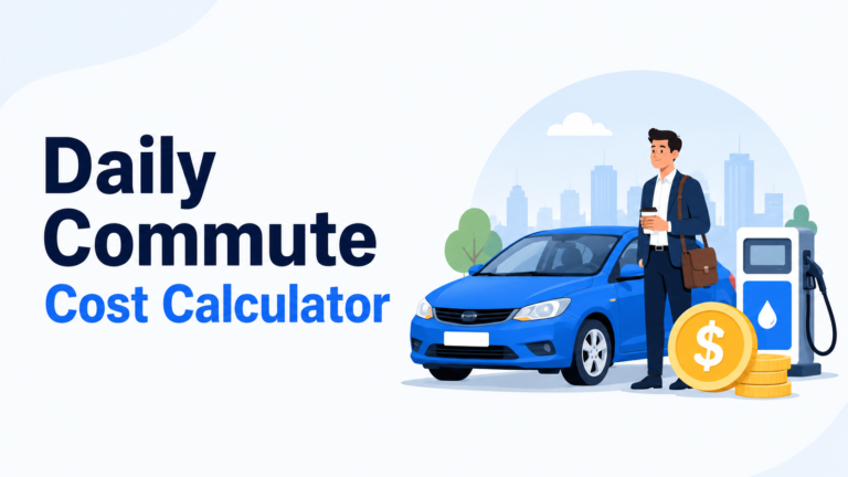 Daily Commute Cost Calculator – Estimate Gas, Parking, Tolls & Monthly Work Travel Cost