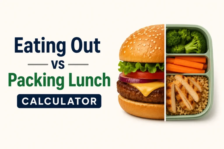 Eating Out vs Packing Lunch Calculator – Lunch Savings Calculator