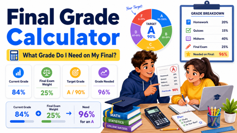 Final Grade Calculator – What Grade Do I Need on My Final?