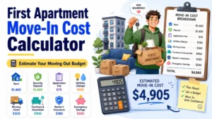 First Apartment Move-In Cost Calculator – Estimate Your Moving Out Budget