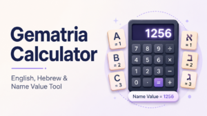 Gematria Calculator – English, Hebrew &amp; Name Gematria Value Tool