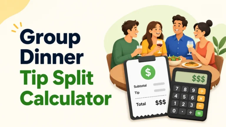 Group Dinner Tip Split Calculator USA – Split Bill With Tip &amp; Tax