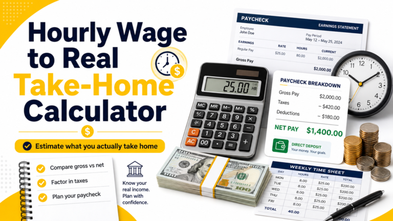 Hourly Wage to Take-Home Calculator USA | Money Left After Bills