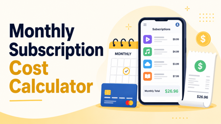 Monthly Subscription Cost Calculator USA – Track Recurring Payments