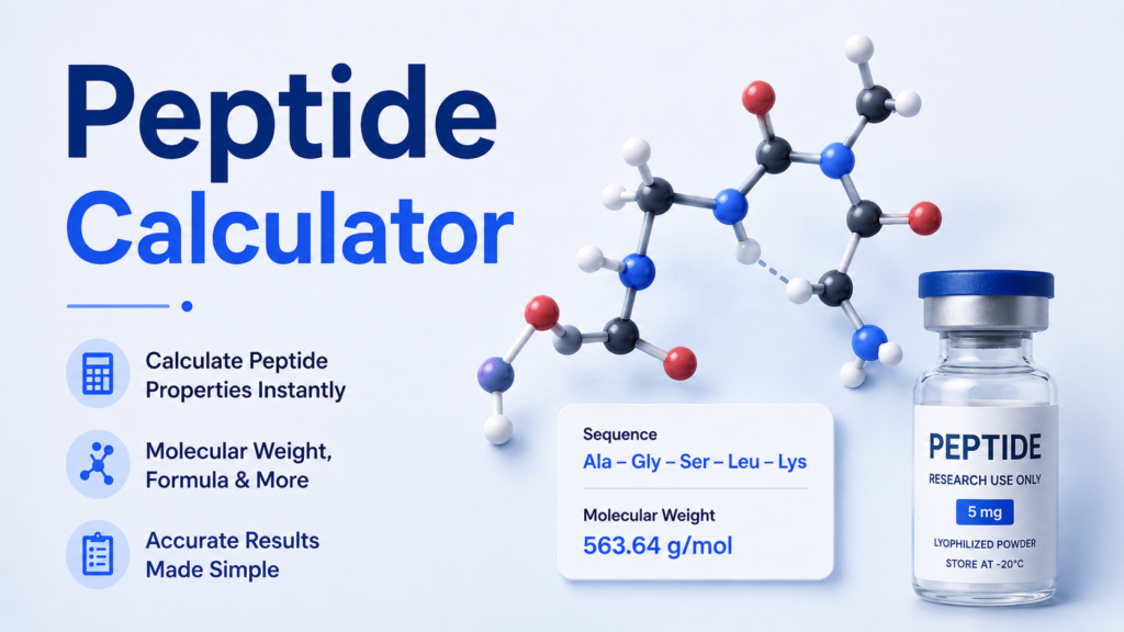 Peptide Calculator – Reconstitution, mg to mcg, mL &amp; Units Calculator