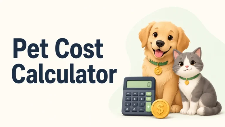 Pet Cost Calculator USA – Dog &amp; Cat Monthly Cost Estimator