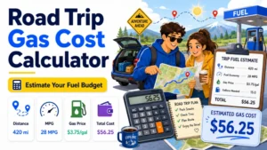 Road Trip Gas Cost Calculator USA – Estimate Fuel Cost &amp; Gas Money