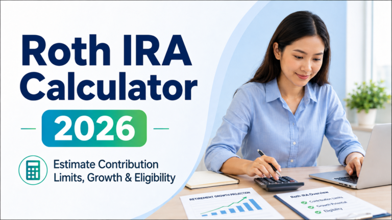 Roth IRA Calculator 2026 – Estimate Contribution Limits, Growth & Eligibility