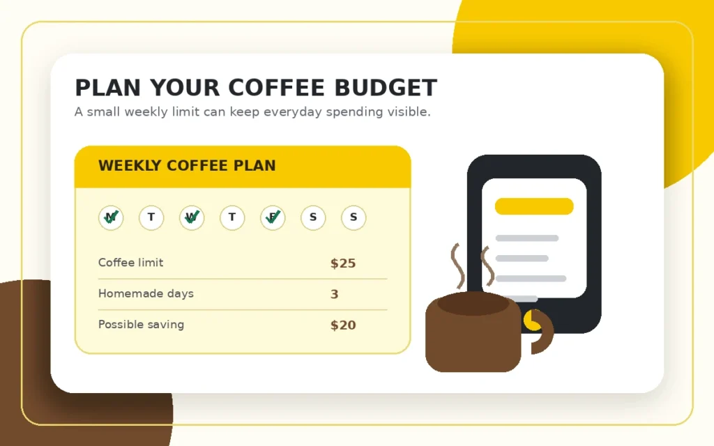 Planning a monthly coffee budget