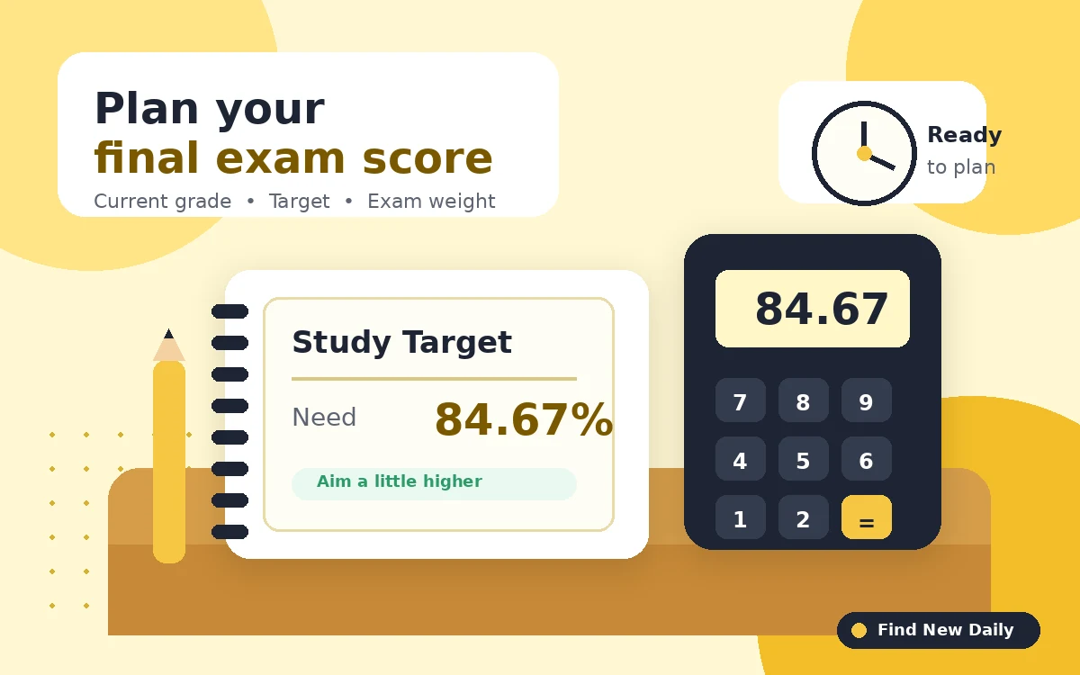 Study desk illustration for Final Exam Calculator – What Grade Do I Need on My Final?