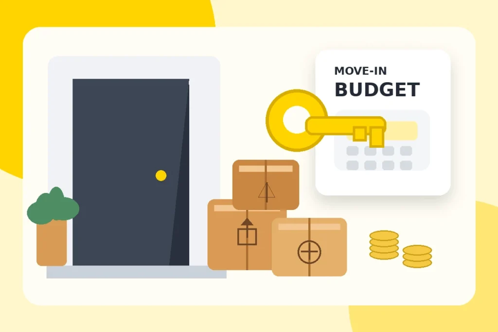 First Apartment Move-In Cost Calculator – Estimate Your Moving Out Budget budget planning illustration