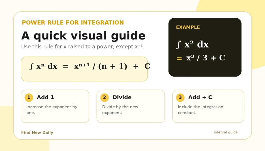 Power rule integration guide for Integral Calculator with Steps | Definite & Indefinite Integral Solver