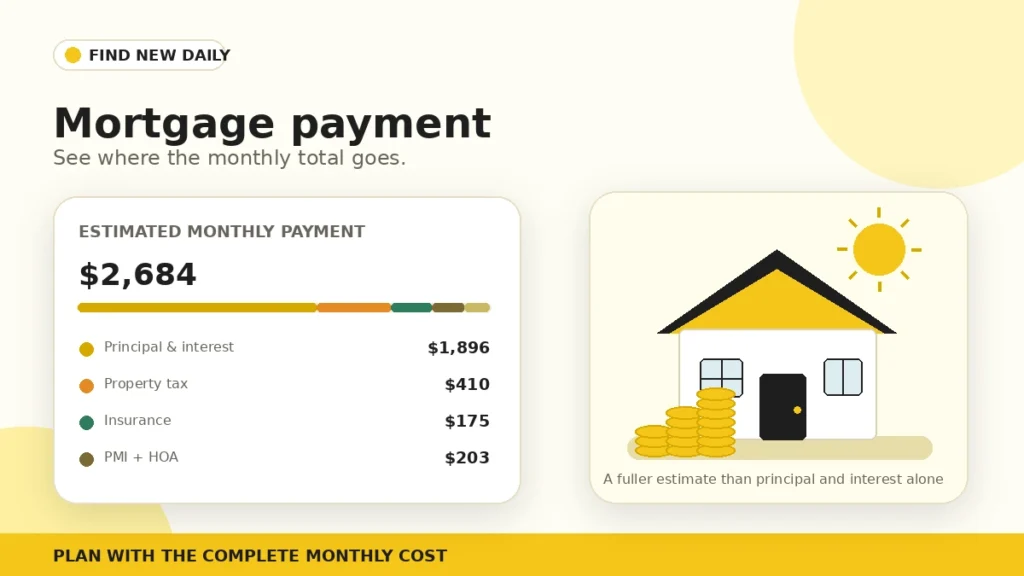 Mortgage Calculator monthly payment breakdown