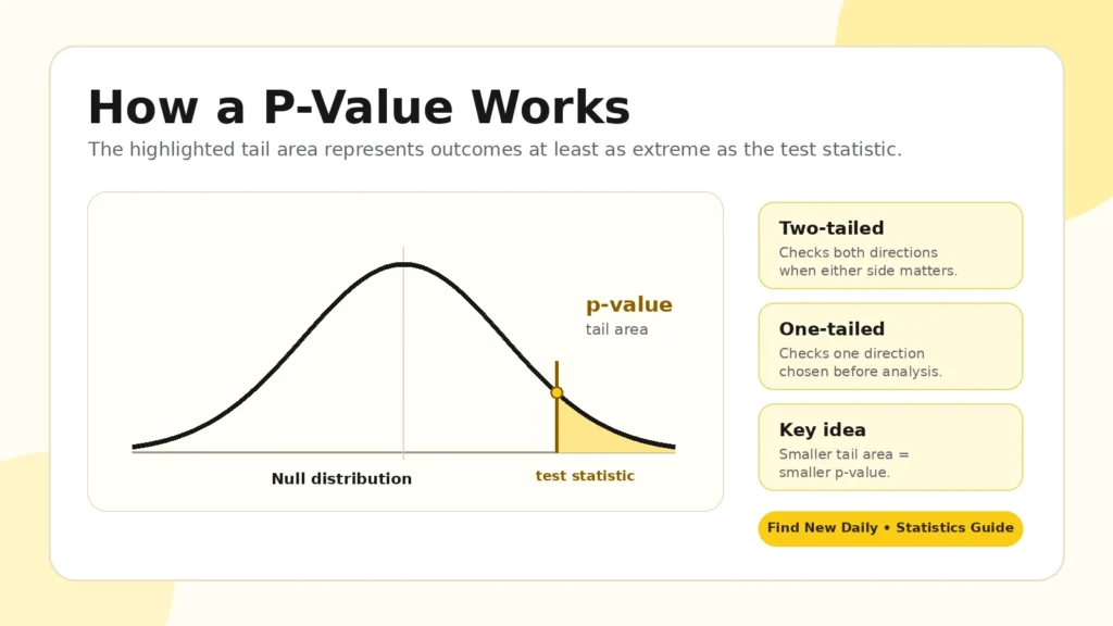P-value distribution and tail-area guide