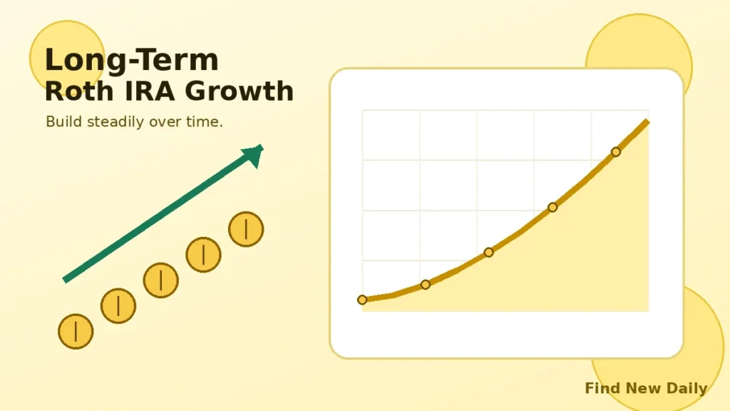 Roth IRA Calculator 2026 – Estimate Contribution Limits, Growth & Eligibility long-term growth illustration