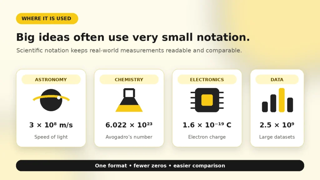 Scientific Notation Calculator real-world examples